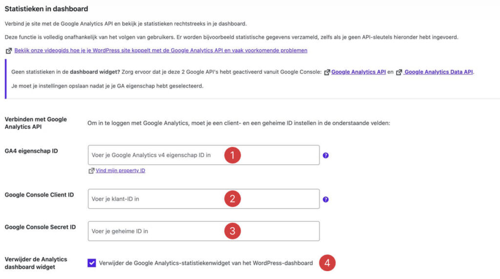 koppel de api van google analytics om je bezoekers direct in de back-end van je website te kunnen inzien