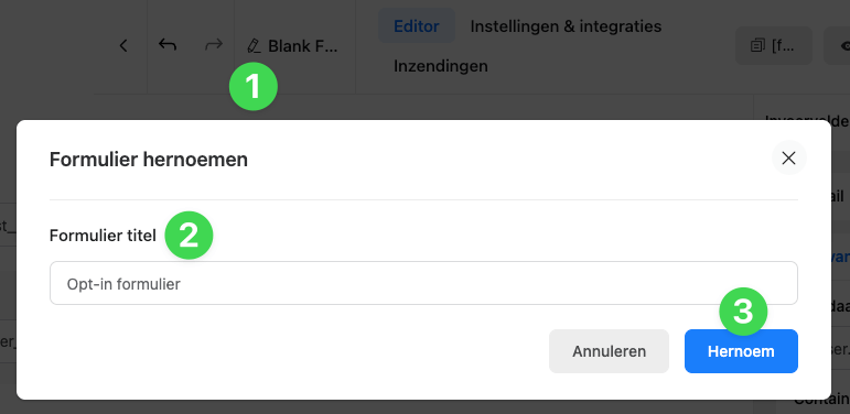 7 geef je formulier een passende naam