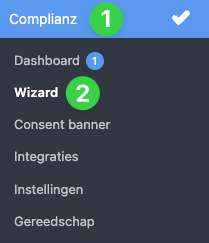cookie banner en google tag manager 1 navigeer naar de complianz wizard